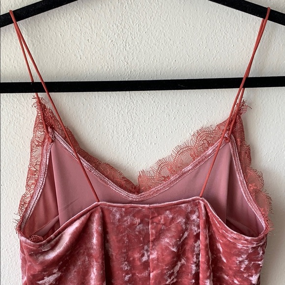 SOLD//Urban Outfitters Velvet Lace Trim Tank - Picture 4 of 8